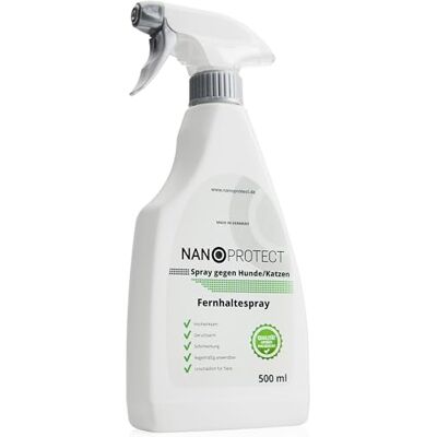 Nanoprotect Spray gegen Hunde/Katzen 0,5 L Abwehrspray Schnell- und Langzeiteffekt mit natürlichen Inhaltstoffen Fernhaltespray gegen urinieren, kratzen und ankauen Nanoprotect Spray gegen Hunde/Katzen 0,5 L Abwehrspray Schnell- und Langzeiteffekt mit natürlichen Inhaltstoffen Fernhaltespray gegen urinieren, kratzen und ankauen