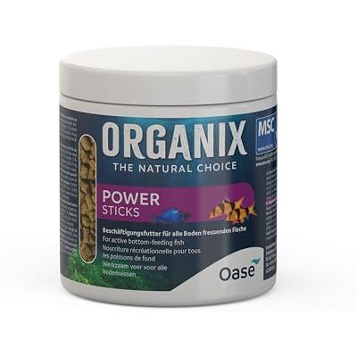 Oase ORGANIX Power Sticks 500 ml Snack für aktive Fische, mit hohem aquatischem Proteinanteil, Beschäftigungsfutter für Welse, Garnelen, Schmerle Oase ORGANIX Power Sticks 500 ml Snack für aktive Fische, mit hohem aquatischem Proteinanteil, Beschäftigungsfutter für Welse, Garnelen, Schmerle