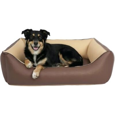 CopcoPet Orthopädisches Hundebett Grosse Hunde – Waschbares Hundekissen 【Wendebett】 Hundekorb aus Kunstleder Formstabiles Hundesofa Hundekörbchen mit erhöhten Rand, Dog Bed Mocca 110 x 90 cm CopcoPet Orthopädisches Hundebett Grosse Hunde – Waschbares Hundekissen 【Wendebett】 Hundekorb aus Kunstleder Formstabiles Hundesofa Hundekörbchen mit erhöhten Rand, Dog Bed Mocca 110 x 90 cm