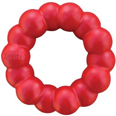 KONG Ring Kauspielzeug, Für XL Hunde Langlebiger Naturkautschuk-Ring mit Noppen reinigt Zähne und Zahnfleisch, für Zahngesundheit und Spielspaß KONG Ring Kauspielzeug, Für XL Hunde Langlebiger Naturkautschuk-Ring mit Noppen reinigt Zähne und Zahnfleisch, für Zahngesundheit und Spielspaß