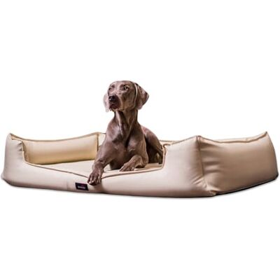 tierlando ® Orthopädisches Hundebett Goofy Easy Clean aus Kunstleder mit Matratzenschoner, für mittelgroße und große Hunde Größe: 90x75cm Farbe: 05 Creme tierlando ® Orthopädisches Hundebett Goofy Easy Clean aus Kunstleder mit Matratzenschoner, für mittelgroße und große Hunde Größe: 90x75cm Farbe: 05 Creme