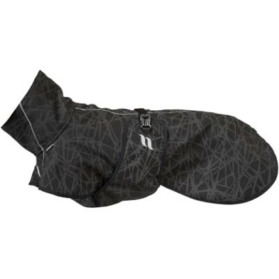 Back on Track BARK Softshell-Hundemantel, hohe Rute, Schwarz/Grau, 75 cm Bewegungsfreiheit, wasser- und windabweisendes Softshell, Iontex-Futter, verstellbare Rückenlänge Back on Track BARK Softshell-Hundemantel, hohe Rute, Schwarz/Grau, 75 cm Bewegungsfreiheit, wasser- und windabweisendes Softshell, Iontex-Futter, verstellbare Rückenlänge