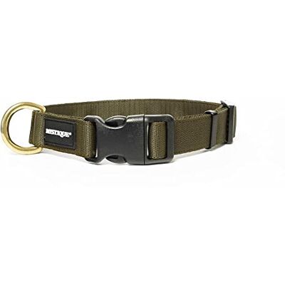 Mystique ® Nylon Halsband Profi 25mm Khaki 55-65cm Messing Mystique ® Nylon Halsband Profi 25mm Khaki 55-65cm Messing