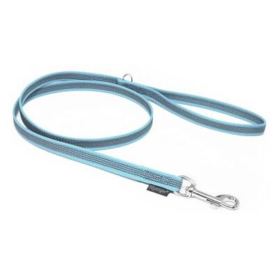 Mystique ® Gummierte Leine 15mm mit Handschlaufe Standard Karabiner hellblau 2m Mystique ® Gummierte Leine 15mm mit Handschlaufe Standard Karabiner hellblau 2m