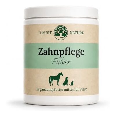 Trust Zahnpflege Pulver für Hunde & Katzen, 100 g Natürliche Rezeptur zur täglichen Zahnpflege mit Eierschalenpulver, Petersilie, Minze, Chlorella & Spirulina Trust Zahnpflege Pulver für Hunde & Katzen, 100 g Natürliche Rezeptur zur täglichen Zahnpflege mit Eierschalenpulver, Petersilie, Minze, Chlorella & Spirulina