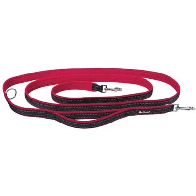 Petlando Hundeleine Outdoor mit Sicherheitsgriff, Rot, 300x1,5cm Für kleine Hunde, 3-fach verstellbare Führleine, reflektierend, weiche Mesh-Polsterung, starke Karabiner, Umhängeleine Petlando Hundeleine Outdoor mit Sicherheitsgriff, Rot, 300x1,5cm Für kleine Hunde, 3-fach verstellbare Führleine, reflektierend, weiche Mesh-Polsterung, starke Karabiner, Umhängeleine