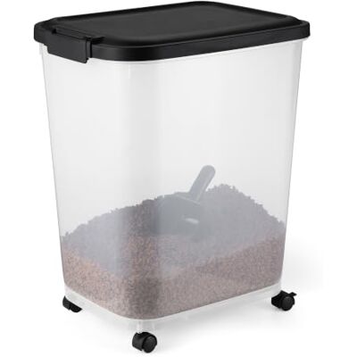 Amazon Tierfutterbehälter für, 22.6 kg,Transparent und Schwarz Amazon Tierfutterbehälter für, 22.6 kg,Transparent und Schwarz