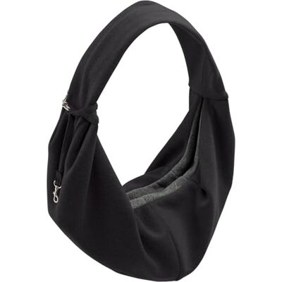 Hunter Tragebeutel LOS Angeles, für Welpen, kleine Hunde & Katzen bis 8 kg, ergonomische Form, mit Karabiner, weiches Baumwoll-Polyester-Gewebe, waschbar, Farbe: schwarz, Größe: 60 x 30 cm Hunter Tragebeutel LOS Angeles, für Welpen, kleine Hunde & Katzen bis 8 kg, ergonomische Form, mit Karabiner, weiches Baumwoll-Polyester-Gewebe, waschbar, Farbe: schwarz, Größe: 60 x 30 cm