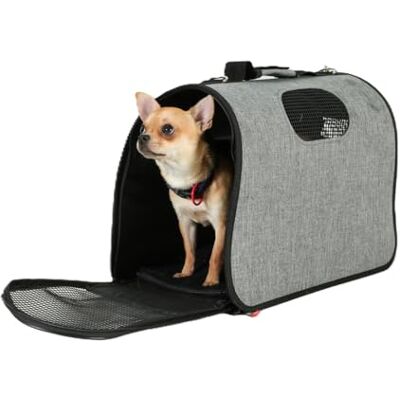 Zolux Transporttasche für Hund und Katze Nomad S grau elegant und funktional Zolux Transporttasche für Hund und Katze Nomad S grau elegant und funktional