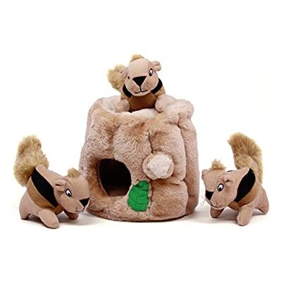Outward Hound Kyjen 31011 Hide-A-Squirrel Quietschspielzeug Hundespielzeug 4-teilig, Größe L, Braun Outward Hound Kyjen 31011 Hide-A-Squirrel Quietschspielzeug Hundespielzeug 4-teilig, Größe L, Braun