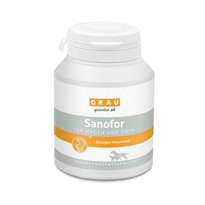 Grau das Original Sanofor, Heilmoor zum Aufbau der Darmflora, für eine Vitale Darmschleimhaut und -Flora 1er Pack (1 x 150 g), Ergänzungsfuttermittel für Hunde & Katzen Grau das Original Sanofor, Heilmoor zum Aufbau der Darmflora, für eine Vitale Darmschleimhaut und -Flora 1er Pack (1 x 150 g), Ergänzungsfuttermittel für Hunde & Katzen