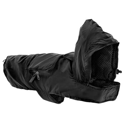 RECORD S Schwarzer Taschen-Regenmantel - Raincoat RECORD S Schwarzer Taschen-Regenmantel - Raincoat