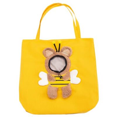 Generic Little Bee atmungsaktive Canvas-Schulterhandtasche für Haustiere – Fluchtsichere, verstellbare, mit Riemen verstärkte Tragetasche für kleine Katzen und Hunde für Tierarztreisen der Größe M L Generic Little Bee atmungsaktive Canvas-Schulterhandtasche für Haustiere – Fluchtsichere, verstellbare, mit Riemen verstärkte Tragetasche für kleine Katzen und Hunde für Tierarztreisen der Größe M L