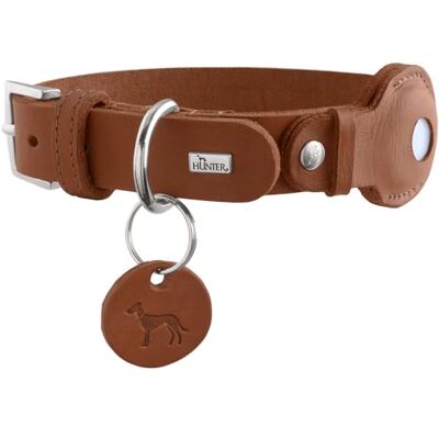 HUNTER Hundehalsband - AirTag-Halter - Weiches Leder - Made in Germany HUNTER Hundehalsband - AirTag-Halter - Weiches Leder - Made in Germany