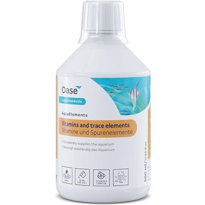 Oase AquaElements Vitamine+Spurenelem. 250 ml für Vitale Fische und gesunde Pflanzen, gegen Mangelerscheinungen Oase AquaElements Vitamine+Spurenelem. 250 ml für Vitale Fische und gesunde Pflanzen, gegen Mangelerscheinungen