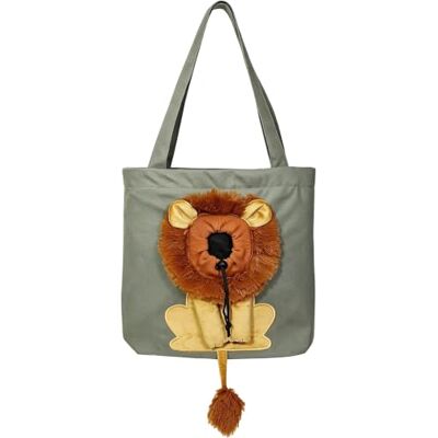 Generic Canvas-Tasche für Haustiere – Niedliche Löwen-Tasche mit Öffnung für den Kopf (für kleine Hunde & Katzen) Generic Canvas-Tasche für Haustiere – Niedliche Löwen-Tasche mit Öffnung für den Kopf (für kleine Hunde & Katzen)