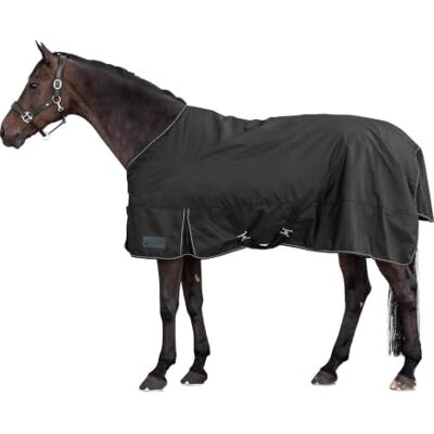 Waldhausen Pferdedecke - 165cm Schwarz - Wasserdicht & Atmungsaktiv Waldhausen Pferdedecke - 165cm Schwarz - Wasserdicht & Atmungsaktiv
