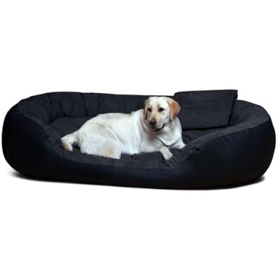 tierlando ® Philip VIP Hundebett aus edlem Velours-Kunstleder-Mix mit bequemer Wendematratze, pflegeleichtem Bezug und Stabiler Polsterung Größe: 110x80cm Farbe: 03 Schwarz tierlando ® Philip VIP Hundebett aus edlem Velours-Kunstleder-Mix mit bequemer Wendematratze, pflegeleichtem Bezug und Stabiler Polsterung Größe: 110x80cm Farbe: 03 Schwarz