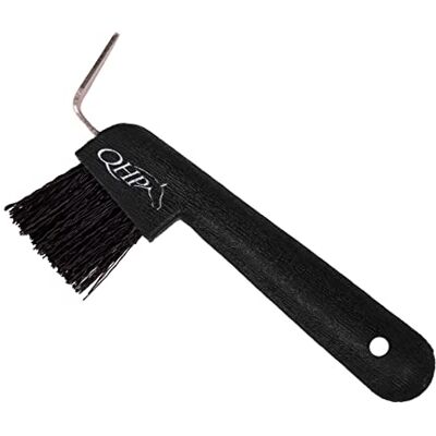 QHP Hufkratzer Color mit Bürste (schwarz) QHP Hufkratzer Color mit Bürste (schwarz)