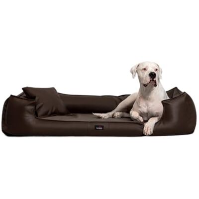 tierlando ® Orthopädisches Hundebett Goofy Easy Clean aus Kunstleder mit Matratzenschoner, für mittelgroße und große Hunde Größe: 110x90cm Farbe: 01 Braun tierlando ® Orthopädisches Hundebett Goofy Easy Clean aus Kunstleder mit Matratzenschoner, für mittelgroße und große Hunde Größe: 110x90cm Farbe: 01 Braun