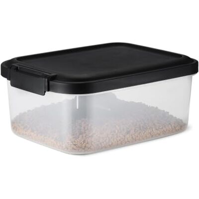 Amazon Tierfutterbehälter für, 4.5 kg,Transparent und Schwarz Amazon Tierfutterbehälter für, 4.5 kg,Transparent und Schwarz