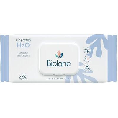 Biolane - Lingettes H2O Écorecharge - Épaisses - 6x72 - Baby wipes Biolane - Lingettes H2O Écorecharge - Épaisses - 6x72 - Baby wipes