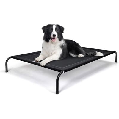 Nobleza Hundeliege Outdoor, Erhöhtes Hundebett Hunde, für Draußen Camping, Kühlendes Erhöhtes Hund Haustierbett, Haustierliege Waschbar und Robuster, Schwarz, L, 124x90x20CM Nobleza Hundeliege Outdoor, Erhöhtes Hundebett Hunde, für Draußen Camping, Kühlendes Erhöhtes Hund Haustierbett, Haustierliege Waschbar und Robuster, Schwarz, L, 124x90x20CM