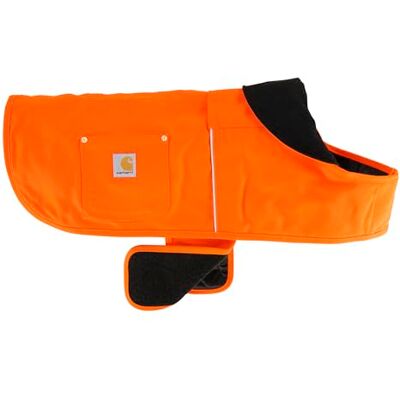 Carhartt Feste, isolierte Hundejacke, strapazierfähige, wetterfeste Jacke für kalte und windige Bedingungen, Leuchtendes Orange, Größe M Carhartt Feste, isolierte Hundejacke, strapazierfähige, wetterfeste Jacke für kalte und windige Bedingungen, Leuchtendes Orange, Größe M