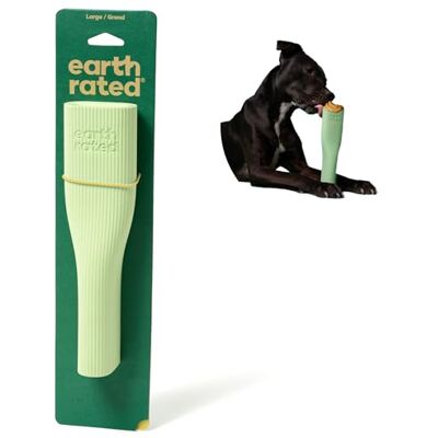 Earth Rated Kauspielzeug, bereicherndes Spielzeug für ausgewachsene Hunde und Welpen, geeignet für Spülmaschine und Gefrierfach, aus Naturgummi, groß, grün Earth Rated Kauspielzeug, bereicherndes Spielzeug für ausgewachsene Hunde und Welpen, geeignet für Spülmaschine und Gefrierfach, aus Naturgummi, groß, grün