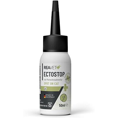 ReaVET EctoStop Spot On für Katzen 50ml Flohmittel & Zeckenmittel für Katzen mit Kokosöl Effektiv gegen Ektoparasiten Zecken, Flöhe, Milben ReaVET EctoStop Spot On für Katzen 50ml Flohmittel & Zeckenmittel für Katzen mit Kokosöl Effektiv gegen Ektoparasiten Zecken, Flöhe, Milben