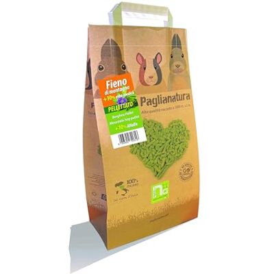 Paglianatura Heupellet 3 kg mit 10% Luzerne — natürliches und ballaststoffreiches Futter für Kaninchen und Nagetiere, zusätzliche Nährstoffe mit Calcium und Protein Paglianatura Heupellet 3 kg mit 10% Luzerne — natürliches und ballaststoffreiches Futter für Kaninchen und Nagetiere, zusätzliche Nährstoffe mit Calcium und Protein