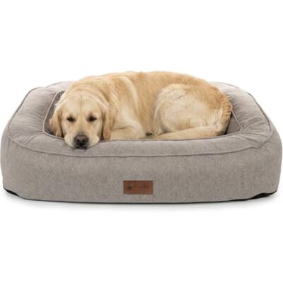 Petlando orthopädisches Hundebett Lima Ortho, ergonomische Liegefläche, waschbar 60°C, rutschfest, XL Tabacco, Hundematte beige, Hundekissen für große Hunde L 120 x B 85 x H 17 cm Petlando orthopädisches Hundebett Lima Ortho, ergonomische Liegefläche, waschbar 60°C, rutschfest, XL Tabacco, Hundematte beige, Hundekissen für große Hunde L 120 x B 85 x H 17 cm