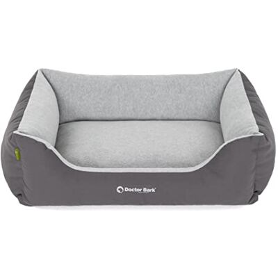 Doctor Bark Hundebett Kleine Hunde Hundekörbchen Flauschig und Weich Waschbar, Strapazierfähig, Kuschelig Made in Germany GreenLabel (S 74x55 cm, Grau) Doctor Bark Hundebett Kleine Hunde Hundekörbchen Flauschig und Weich Waschbar, Strapazierfähig, Kuschelig Made in Germany GreenLabel (S 74x55 cm, Grau)