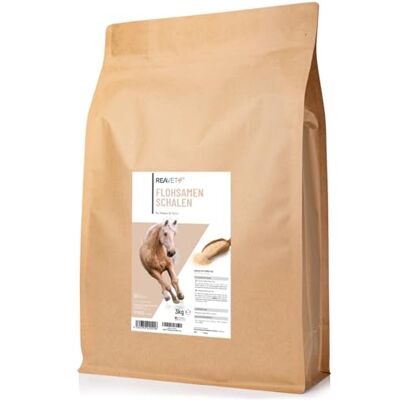 ReaVET Flohsamenschalen für Pferd & Hund 3kg Naturrein in Premium Qualität, Ballaststoffreich, Glutenfrei I Flohsamen für Pferde, Hunde in Premiumqualität, Ohne Zusätze ReaVET Flohsamenschalen für Pferd & Hund 3kg Naturrein in Premium Qualität, Ballaststoffreich, Glutenfrei I Flohsamen für Pferde, Hunde in Premiumqualität, Ohne Zusätze