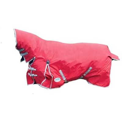 WeatherBeeta Comfitec Pferdedecke, klassisch, 183 cm, Rot / silberfarben / Marineblau WeatherBeeta Comfitec Pferdedecke, klassisch, 183 cm, Rot / silberfarben / Marineblau