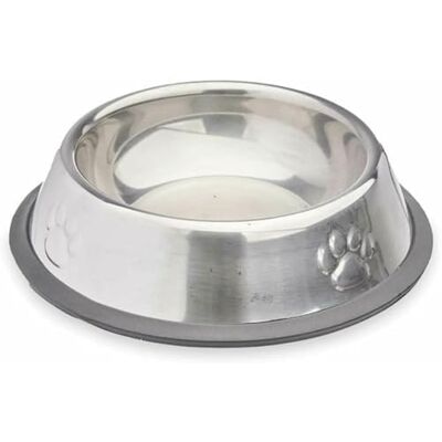 Mascow Futternapf für Hunde, Silber, Grau, Gummi, Metall, 15 x 4 x 15 cm, 24 Stück Mascow Futternapf für Hunde, Silber, Grau, Gummi, Metall, 15 x 4 x 15 cm, 24 Stück