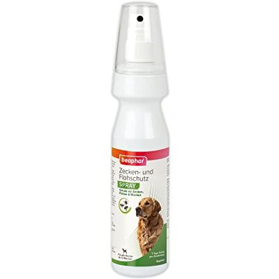 Beaphar Zecken- Und Flohschutz Spray Für Hunde Ab 12 Wochen Sofortwirkung 7 Tage Schutz Vor Zecken, Flöhen und Mücken Sofortschutz Einfach Aufsprühen und Hund Schützen 150 ml Beaphar Zecken- Und Flohschutz Spray Für Hunde Ab 12 Wochen Sofortwirkung 7 Tage Schutz Vor Zecken, Flöhen und Mücken Sofortschutz Einfach Aufsprühen und Hund Schützen 150 ml