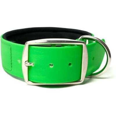Mystique ® Biothane Halsband Deluxe Neopren 38mm rostfrei neon grün 45-53cm Mystique ® Biothane Halsband Deluxe Neopren 38mm rostfrei neon grün 45-53cm