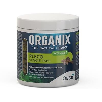 Oase ORGANIX Pleco Veggie Tabs 500 ml Grünfutter für Bodenfresser, Aquarienfutter für Pflanzenfresser, vollwertiges Futter mit speziellem Algenmix Oase ORGANIX Pleco Veggie Tabs 500 ml Grünfutter für Bodenfresser, Aquarienfutter für Pflanzenfresser, vollwertiges Futter mit speziellem Algenmix