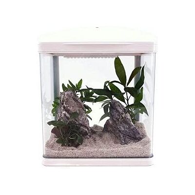 AquaOne Aquarium Komplettset LED mit Pumpe HR-230 weiß I Kleines Nanoaquarium 7 Liter I Mini Nano Becken Set für Fische und Garnelen AquaOne Aquarium Komplettset LED mit Pumpe HR-230 weiß I Kleines Nanoaquarium 7 Liter I Mini Nano Becken Set für Fische und Garnelen
