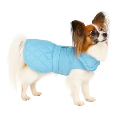 Flamingo Hundemantel Winter – Jewel Hellblau – A:25cm – Mit Strass – Fleecefutter – Flamingo Hundemantel Winter – Jewel Hellblau – A:25cm – Mit Strass – Fleecefutter –