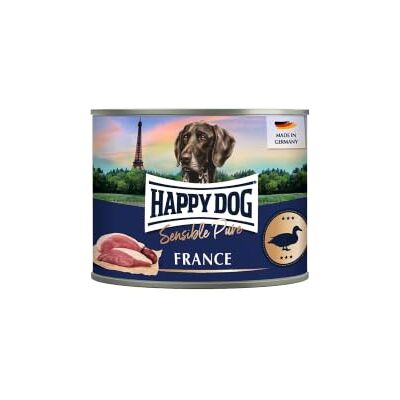 Happy Dog Sensible Pure France Ente Nassfutter, 6x200 g Monoprotein Monoprotein-Nassfutter mit 70 % reinem Ente, getreide- und sojafrei, Rezeptur ohne Zuckerzusatz, für sensible Hunde Happy Dog Sensible Pure France Ente Nassfutter, 6x200 g Monoprotein Monoprotein-Nassfutter mit 70 % reinem Ente, getreide- und sojafrei, Rezeptur ohne Zuckerzusatz, für sensible Hunde