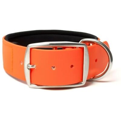 Mystique ® Biothane Halsband Deluxe Neopren 38mm rostfrei neon orange 45-53cm Mystique ® Biothane Halsband Deluxe Neopren 38mm rostfrei neon orange 45-53cm