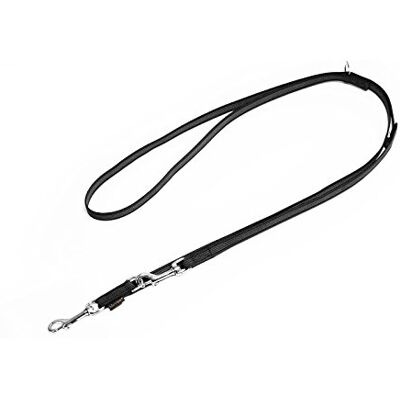 Mystique ® Gummierte Umhängeleine Leine 12mm Standard Karabiner schwarz 2m Mystique ® Gummierte Umhängeleine Leine 12mm Standard Karabiner schwarz 2m