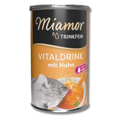 Miamor Vitaldrink Leckerer Drink für ausgewachsene Katzen zur Förderung der Flüssigkeitsaufnahme. Ergänzungsfutter in der Dose zur Unterstützung der Nierenfunktion 24x135 ml Huhn Miamor Vitaldrink Leckerer Drink für ausgewachsene Katzen zur Förderung der Flüssigkeitsaufnahme. Ergänzungsfutter in der Dose zur Unterstützung der Nierenfunktion 24x135 ml Huhn