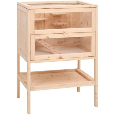 vidaXL Hamsterkäfig - Kleintierkäfig - Massiv Fichtenholz - 55x40x80 cm vidaXL Hamsterkäfig - Kleintierkäfig - Massiv Fichtenholz - 55x40x80 cm