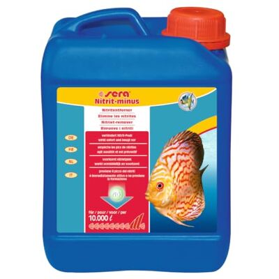 sera Nitrit-Minus 2,5 L Soforthilfe gegen Nitritpeak entfernt bis zu 1,5 mg/l NO2 pro Dosierung für Aquarium Süßwasser verträglich für Zierfische, Garnelen, Pflanzen 5-Fach dosierbar sera Nitrit-Minus 2,5 L Soforthilfe gegen Nitritpeak entfernt bis zu 1,5 mg/l NO2 pro Dosierung für Aquarium Süßwasser verträglich für Zierfische, Garnelen, Pflanzen 5-Fach dosierbar
