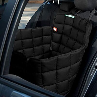 Doctor Bark Hunde 1-Sitz-Autoschondecke für die Rücksitzbank, All-Side Schutz mit Reißverschluss für alle PKWs und SUVs, M in Schwarz Doctor Bark Hunde 1-Sitz-Autoschondecke für die Rücksitzbank, All-Side Schutz mit Reißverschluss für alle PKWs und SUVs, M in Schwarz