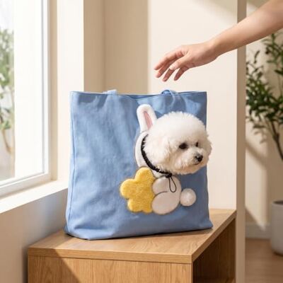 Generic Süße Canvas Haustier Tasche mit Kopfdurchlass tragbare Schulter‑ und Handtragetasche für Katze und kleinen Hund für Outdoor‑Ausflüge Generic Süße Canvas Haustier Tasche mit Kopfdurchlass tragbare Schulter‑ und Handtragetasche für Katze und kleinen Hund für Outdoor‑Ausflüge
