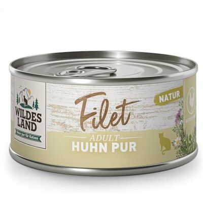 WILDES LAND Filet Huhn Pur Nassfutter in der Dose 12 x 80 g WILDES LAND Filet Huhn Pur Nassfutter in der Dose 12 x 80 g